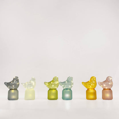 LED decorative bird, green, battery-operated, L12.5 x D8.5 x H18.5 cm