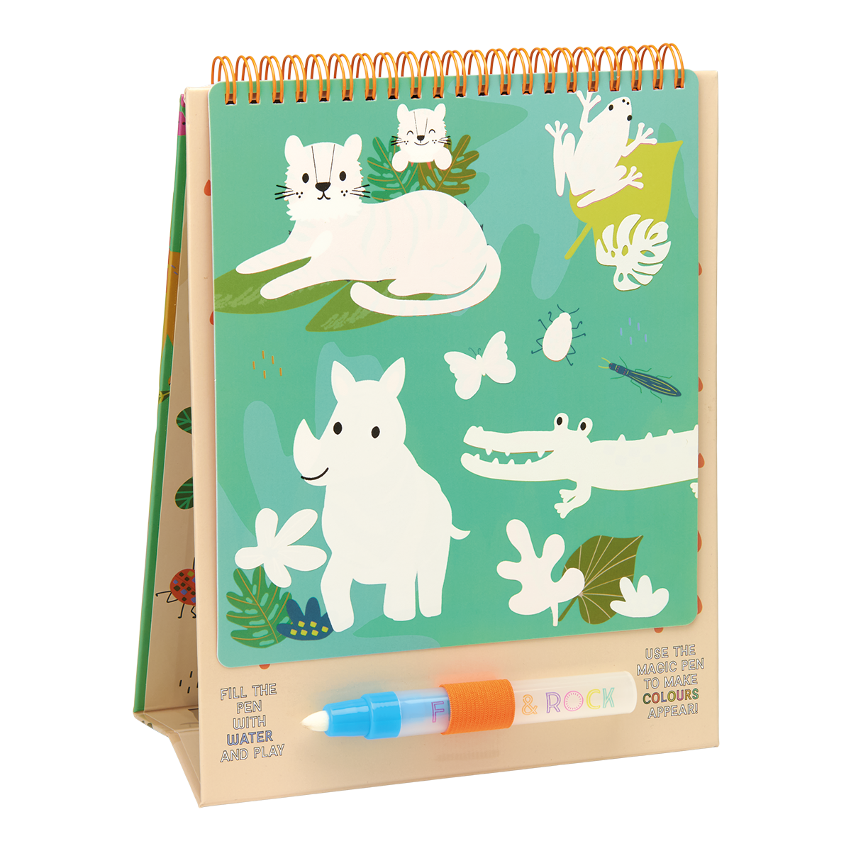 Magic Color Changing Watercard Easel and Pen - Jungle