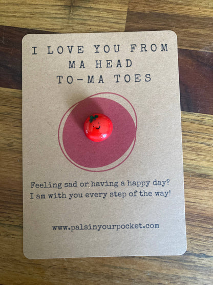 I Love You Tomato Painted Pebble Appreciation Gift