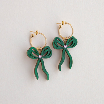 Bow Hoop Earrings