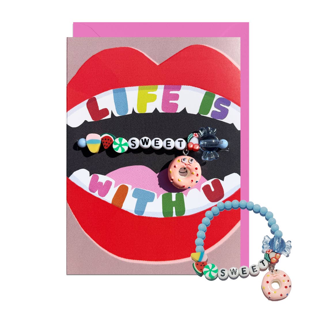SWEET WITH U, SWEET BRACELET, PALE PINK ENVELOPE Card