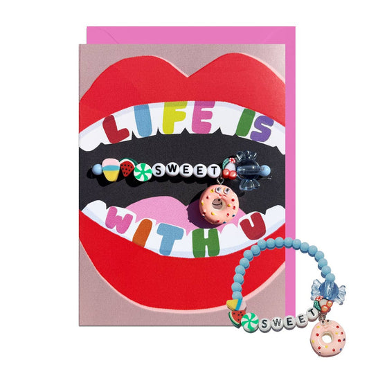 SWEET WITH U, SWEET BRACELET, PALE PINK ENVELOPE Card