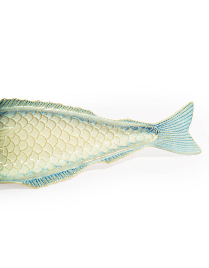 Blue & White Ceramic Fish Dish