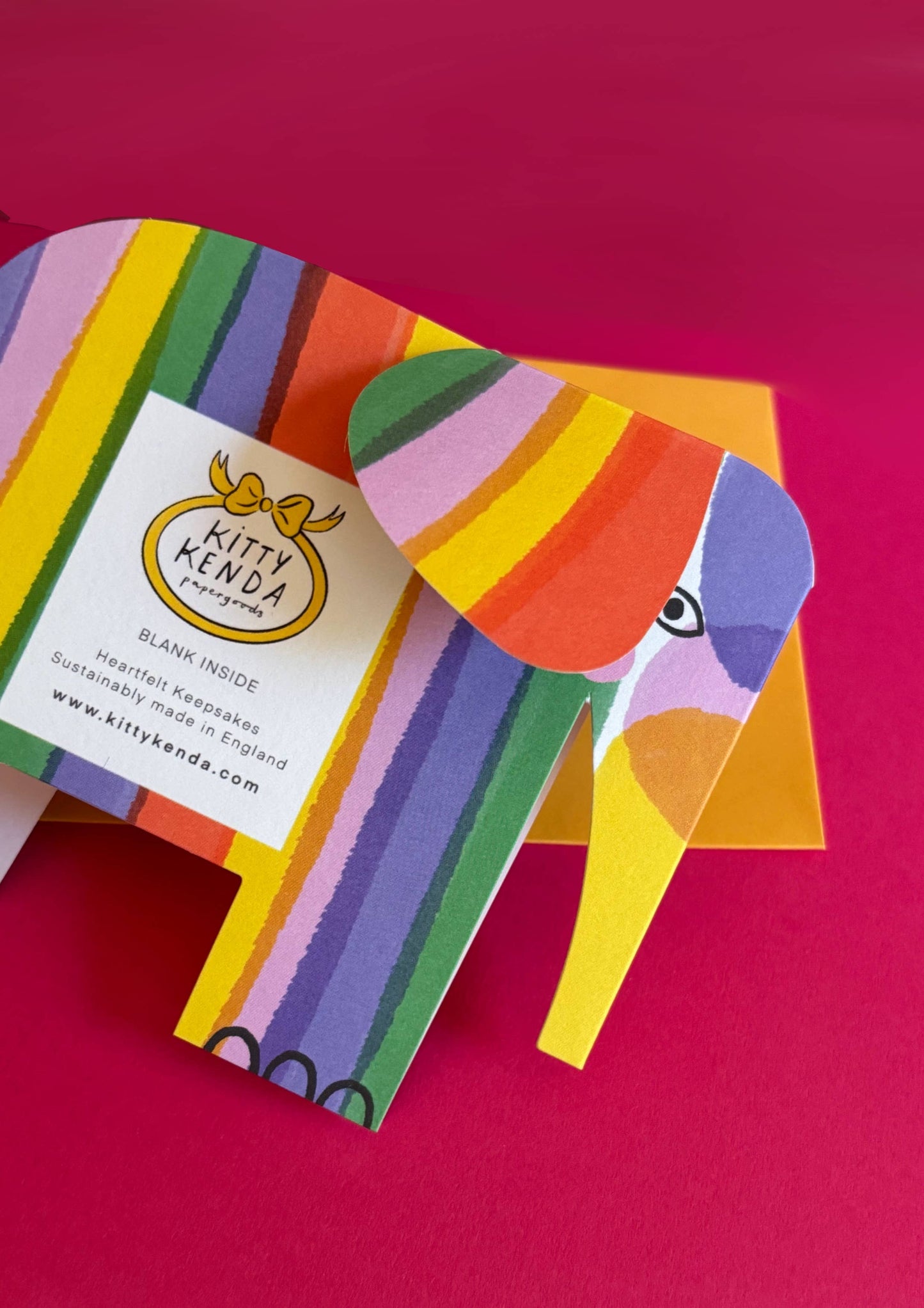 Never Forgotten Elephant A6 Standing Luxury Eco Card