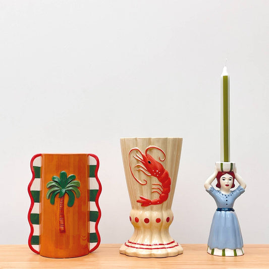 Crustacean vase D15.6 H27.5 cm