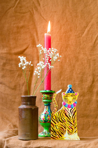 'Party Tiger Die-Cut' Greetings Card