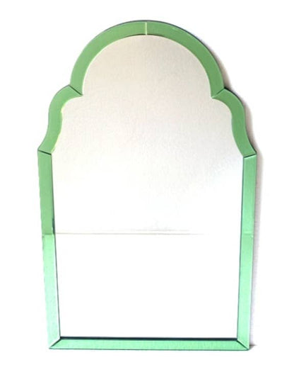 Portrait Green "Venus" Glass-Framed Wall Mirror
