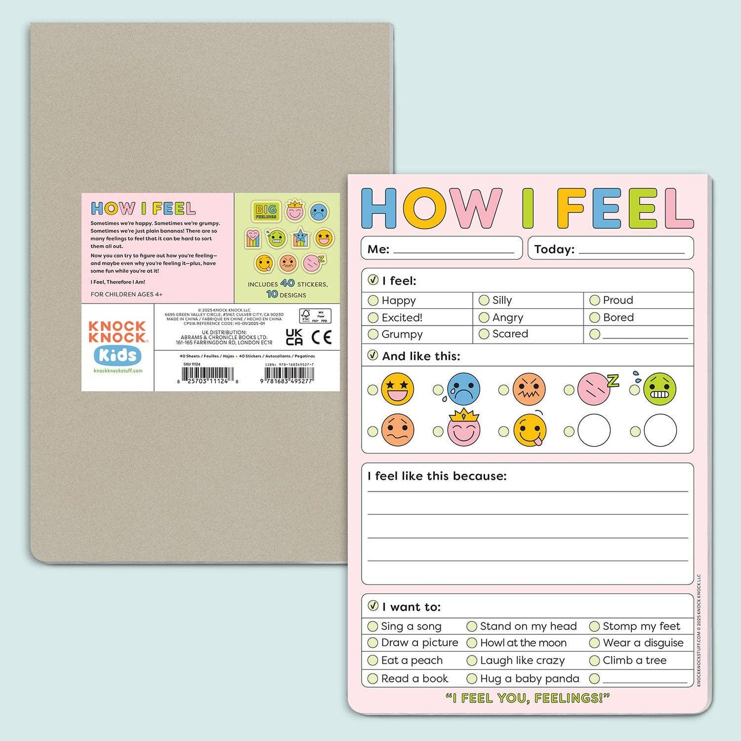 Knock Knock Kids How I Feel Playtime Pads (Notepad/Sticky Notes)