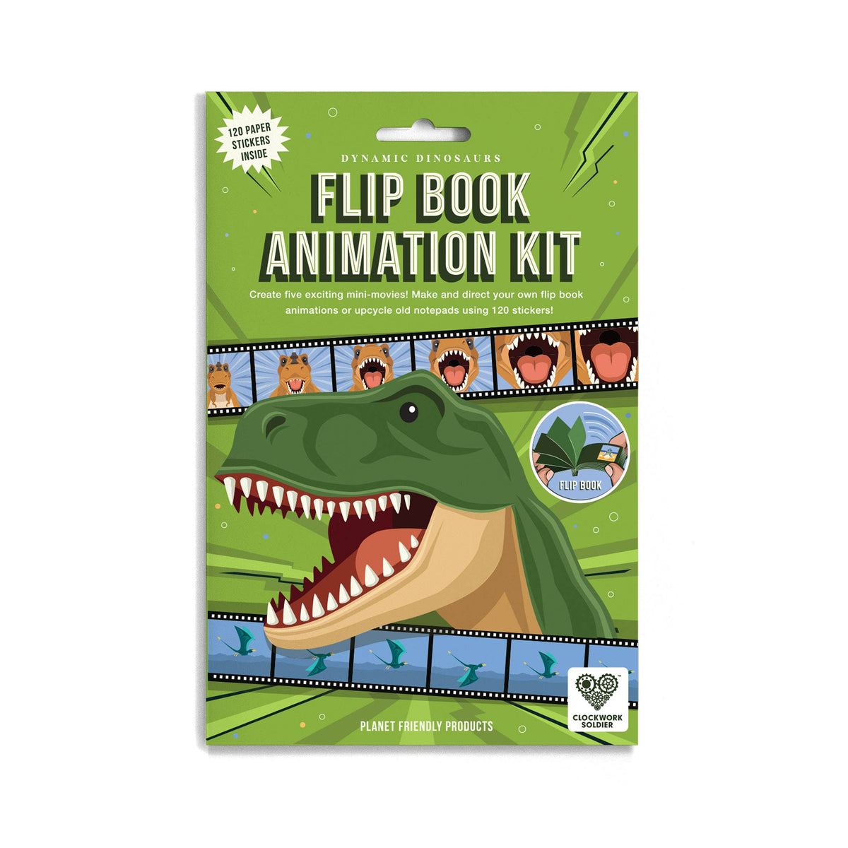 Dynamic Dinosaurs Flip Book Animation Kit