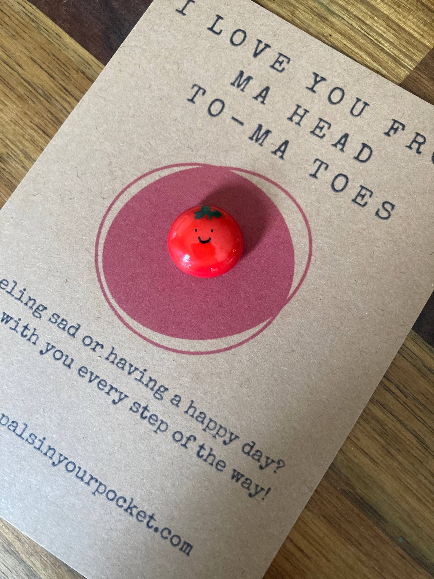 I Love You Tomato Painted Pebble Appreciation Gift