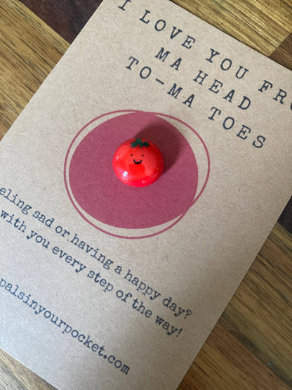 I Love You Tomato Painted Pebble Appreciation Gift