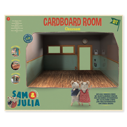Kids DIY Dollhouse - Cardboard Room - Classroom