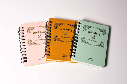 [LIFE] Free Diary “FREE DAYS” B7 Notebook - Momo Peach Pink
