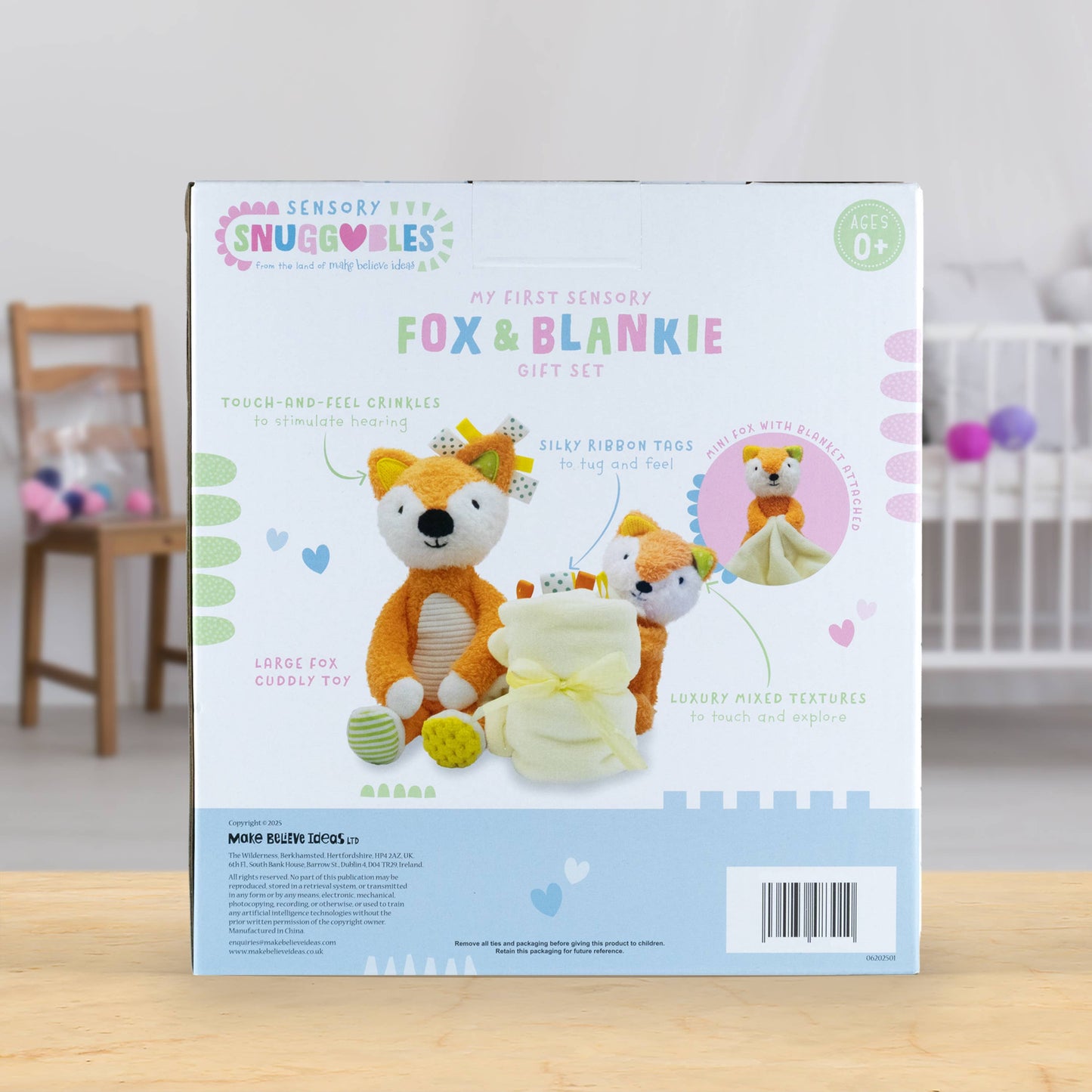 Sensory Snuggables My First Sensory Fox and Blankie Gift Set
