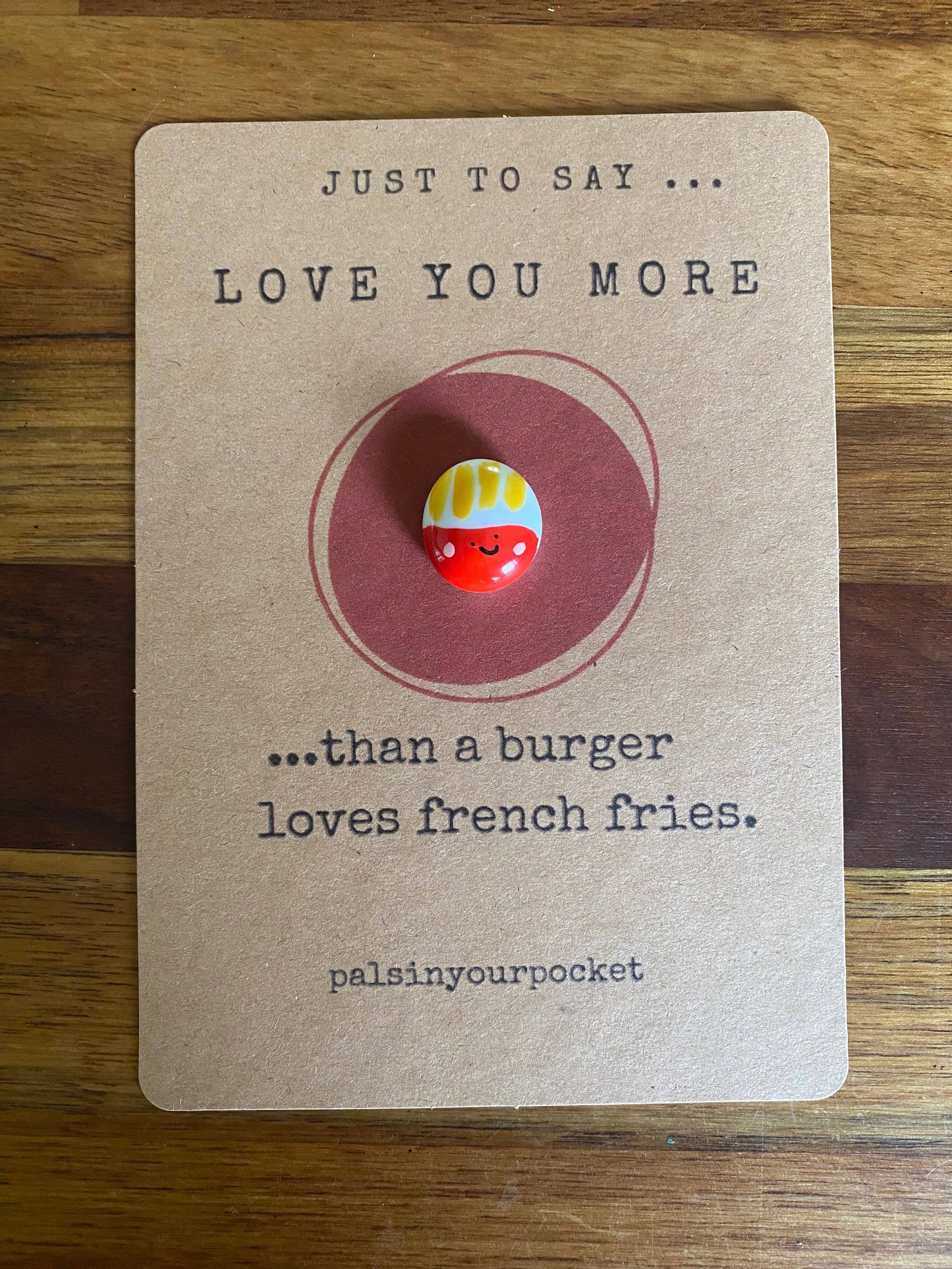 French fries pocket hug- anxiety buster- anniversary- pocket