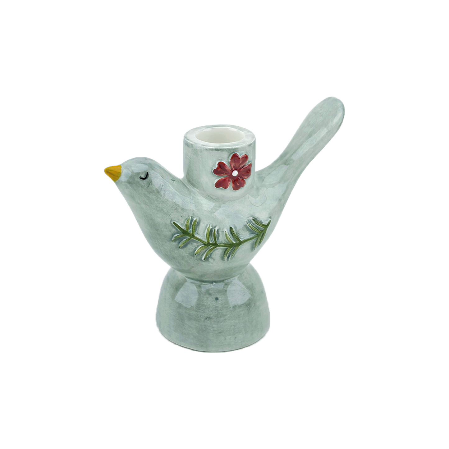 Medium-sized bird candlestick - L12 D5 H11 cm