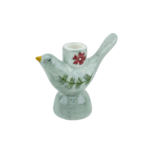 Medium-sized bird candlestick - L12 D5 H11 cm