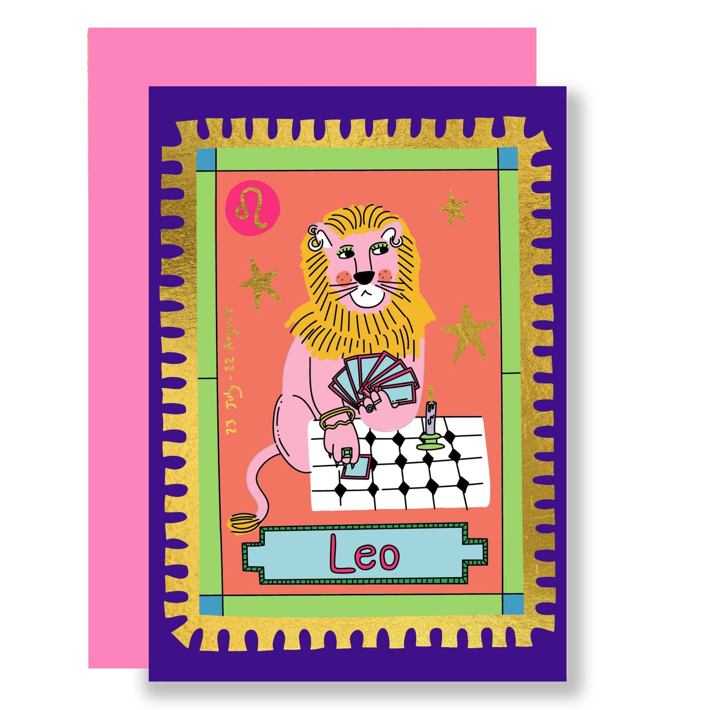 Zodiac- Leo - gold foil (NEW)