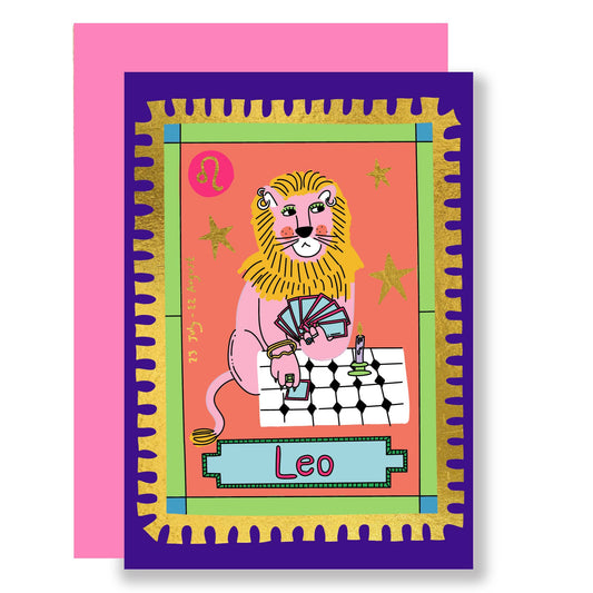 Zodiac- Leo - gold foil (NEW)