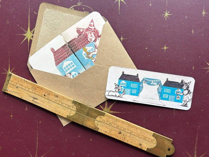 Hand-Illustrated Fold-Out Dollhouse Card – New Home Congratulations Greeting – UK Artist Design