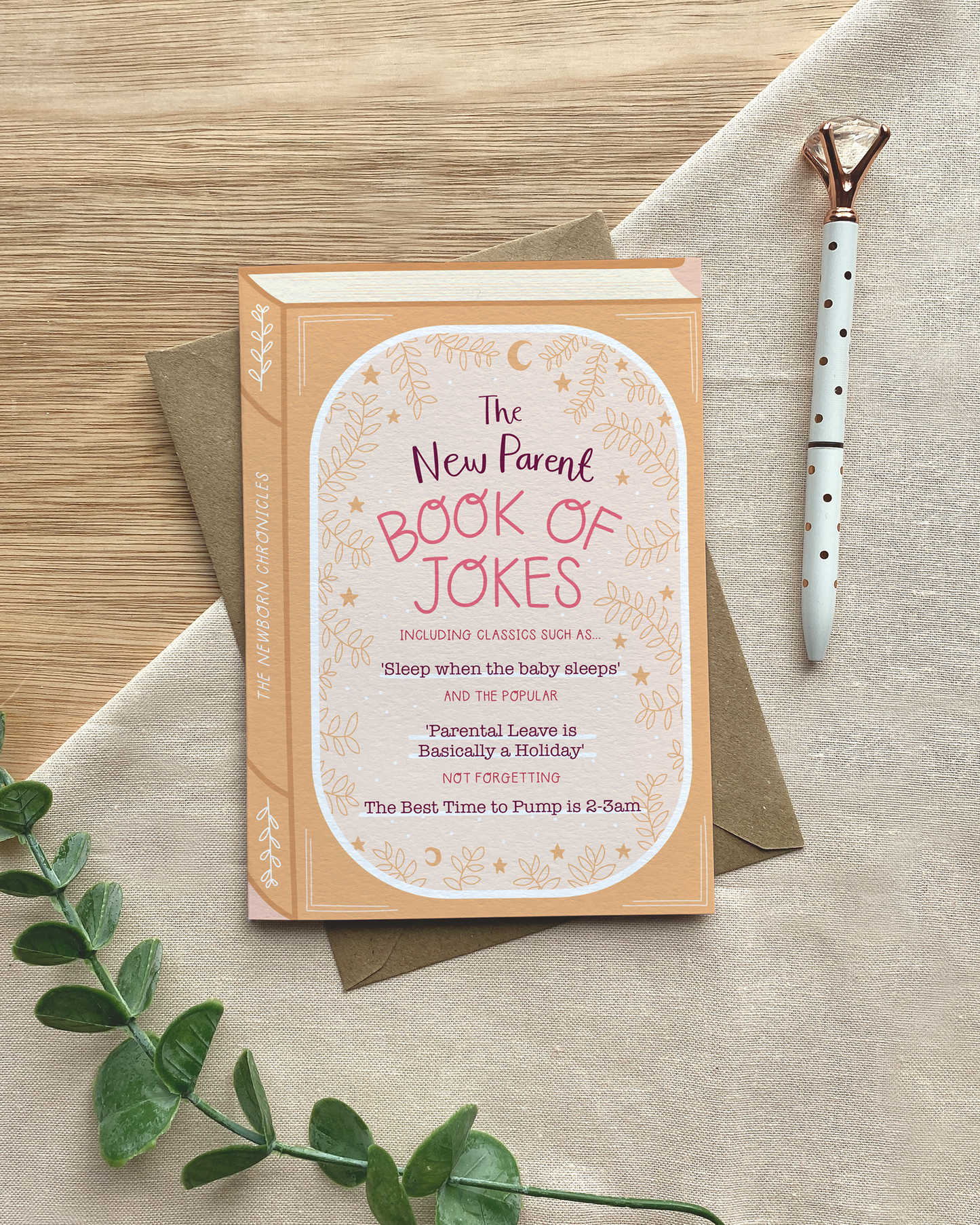 New Parent Book of Jokes – Luxury Baby Book Greeting Card