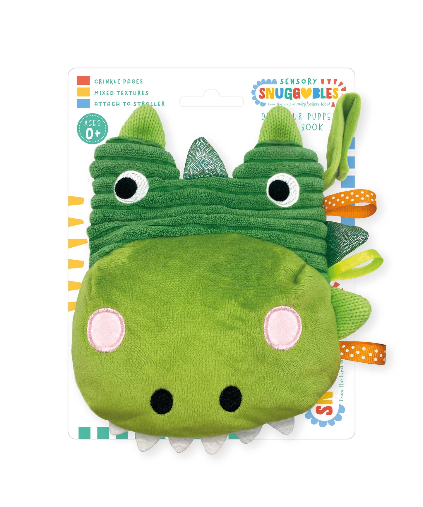 Sensory Snuggables Dinosaur Puppet Soft Book