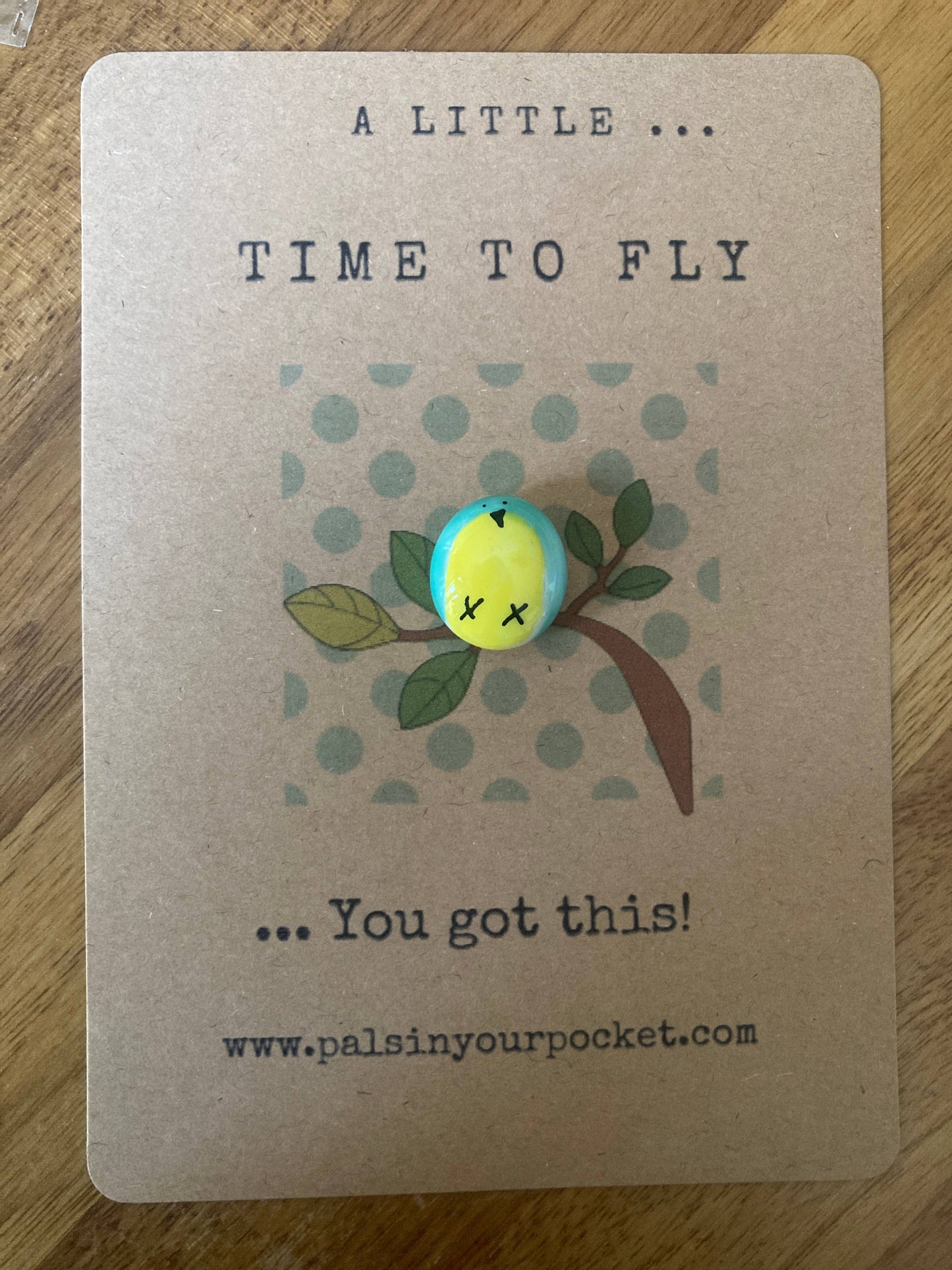 Positive Pocket Pebble - Bird, New Beginnings, Hope Art