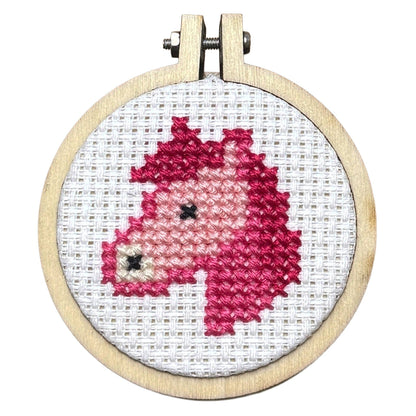 The Pink Pony Club (pony) Mini Matchbox Cross Stitch Kit