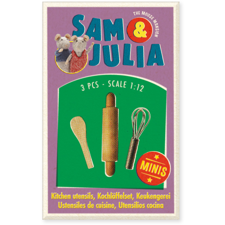 Kids DIY Dollhouse Miniatures -Kitchen Utensils (Scale 1:12)