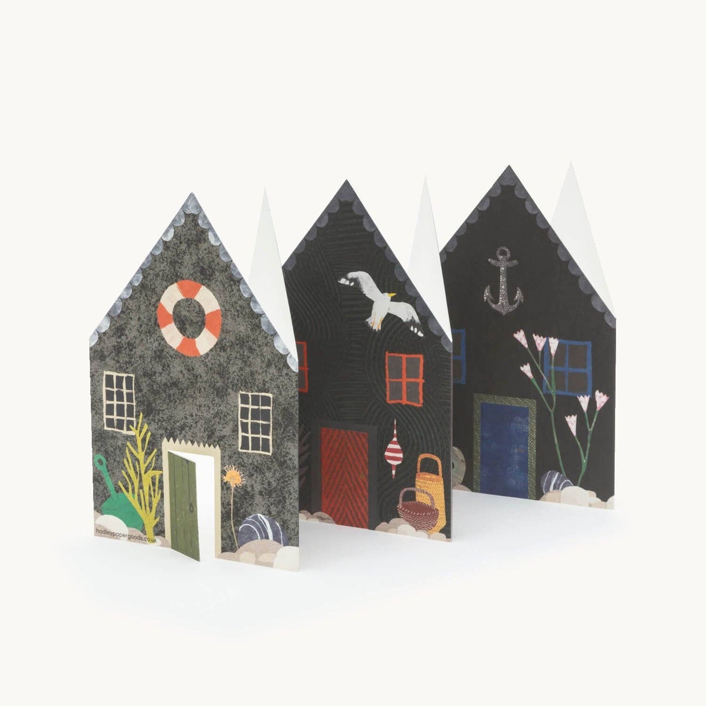 Fisherman's Huts Concertina Card