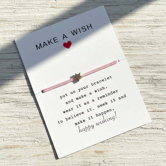 Make a Wish Star Star Lucky Charm Bracelet 
gold