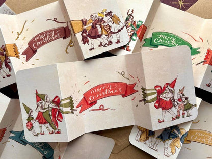 Vintage Christmas Cracker Card “The Carol Singers”
