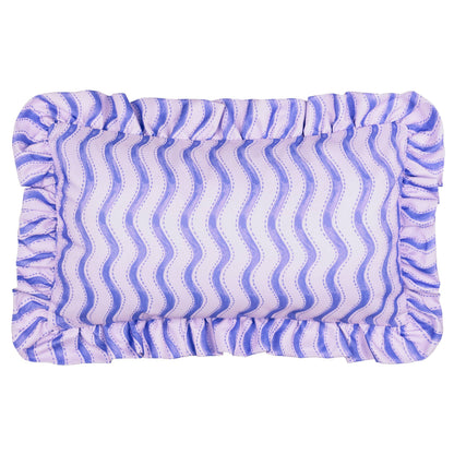Summer Solstice Wiggly Stripe Outdoor Cushion Cobalt