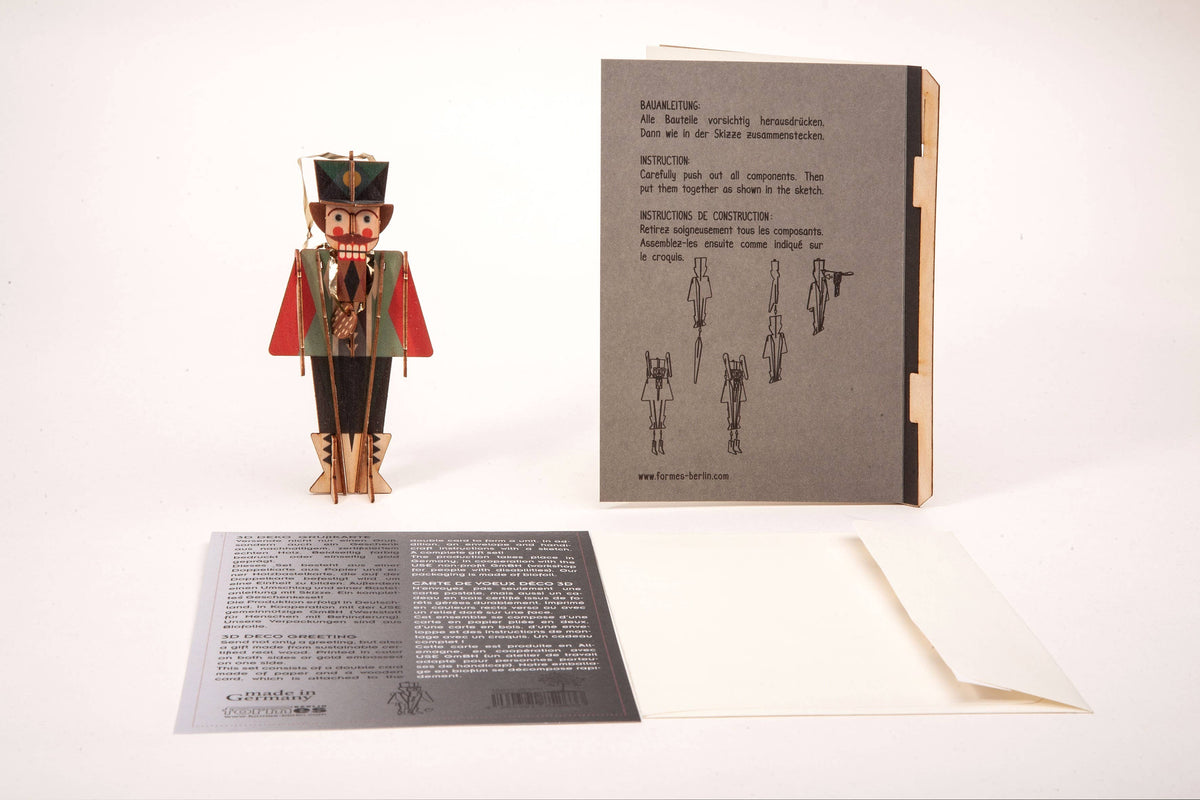 3D Puzzle Wooden greeting Card Nutcracker – Tradition Reimagined