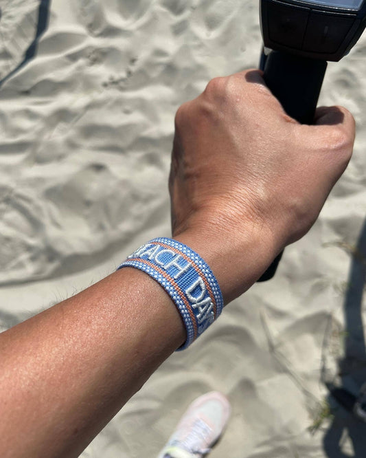 BEACH DAYS statement bracelet woven, embroidered