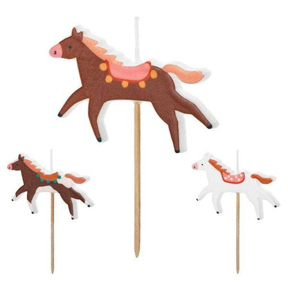 Partydeco Horse Party Candles x 3