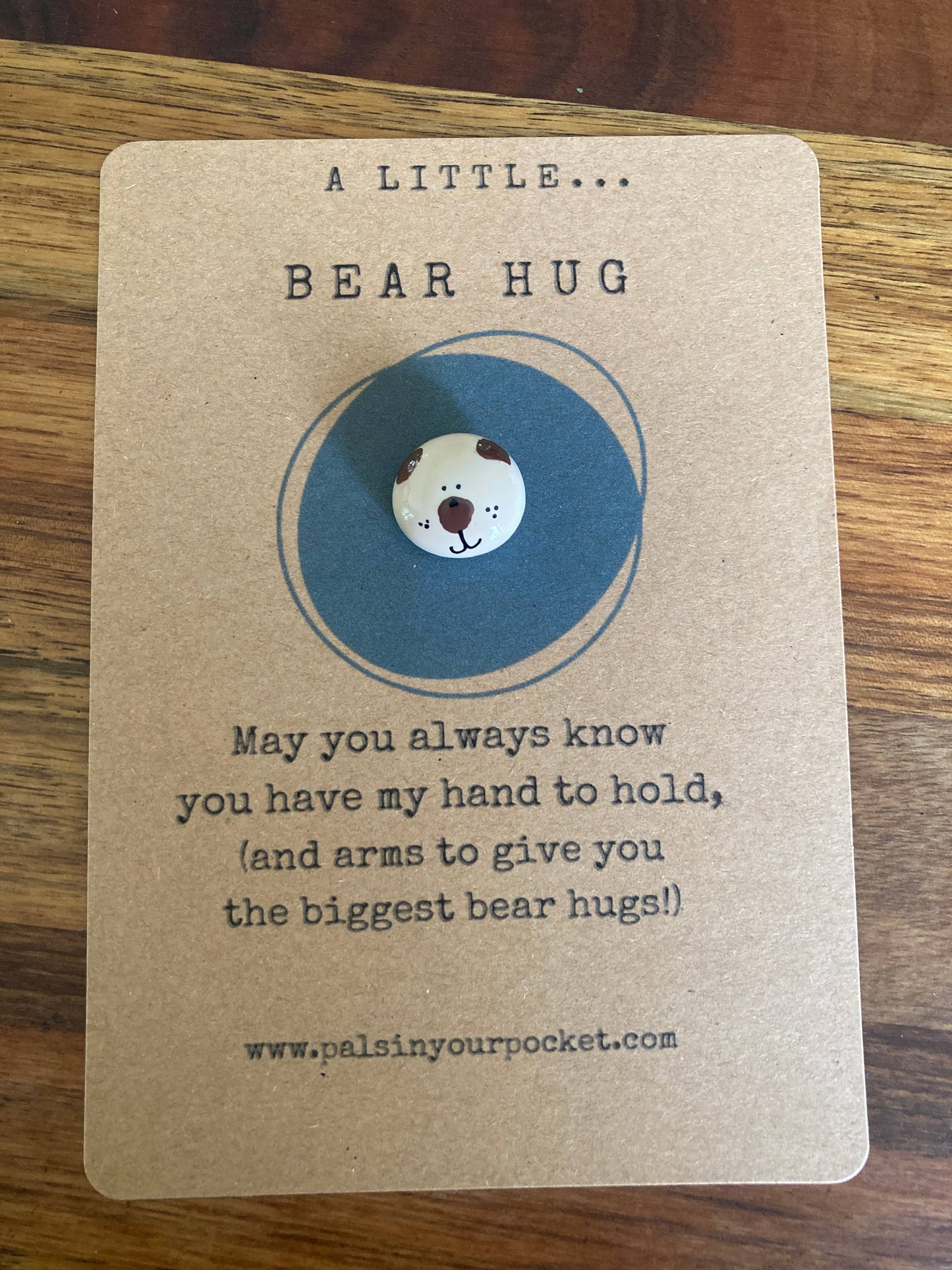 Pocket Bear Hug Comfort Stone - Thinking Of You Gift