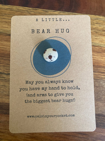 Pocket Bear Hug Comfort Stone - Thinking Of You Gift