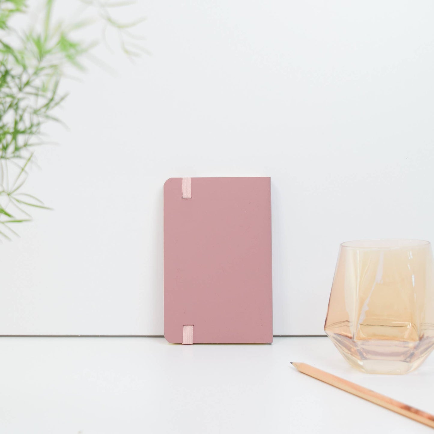 A6 recycled leather notebook - EDIT powder pink
