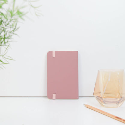 A6 recycled leather notebook - EDIT powder pink