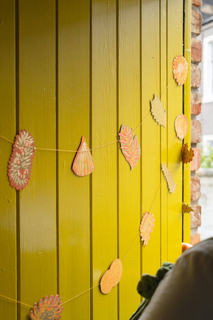 Garland Autumn Blooms Sewn