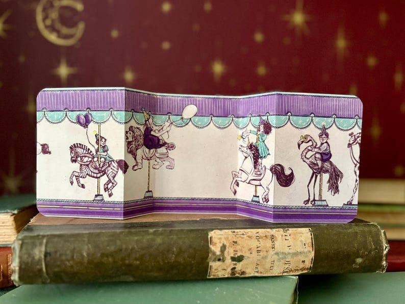 Birthday Merry-go-round Handmade Fold out Card