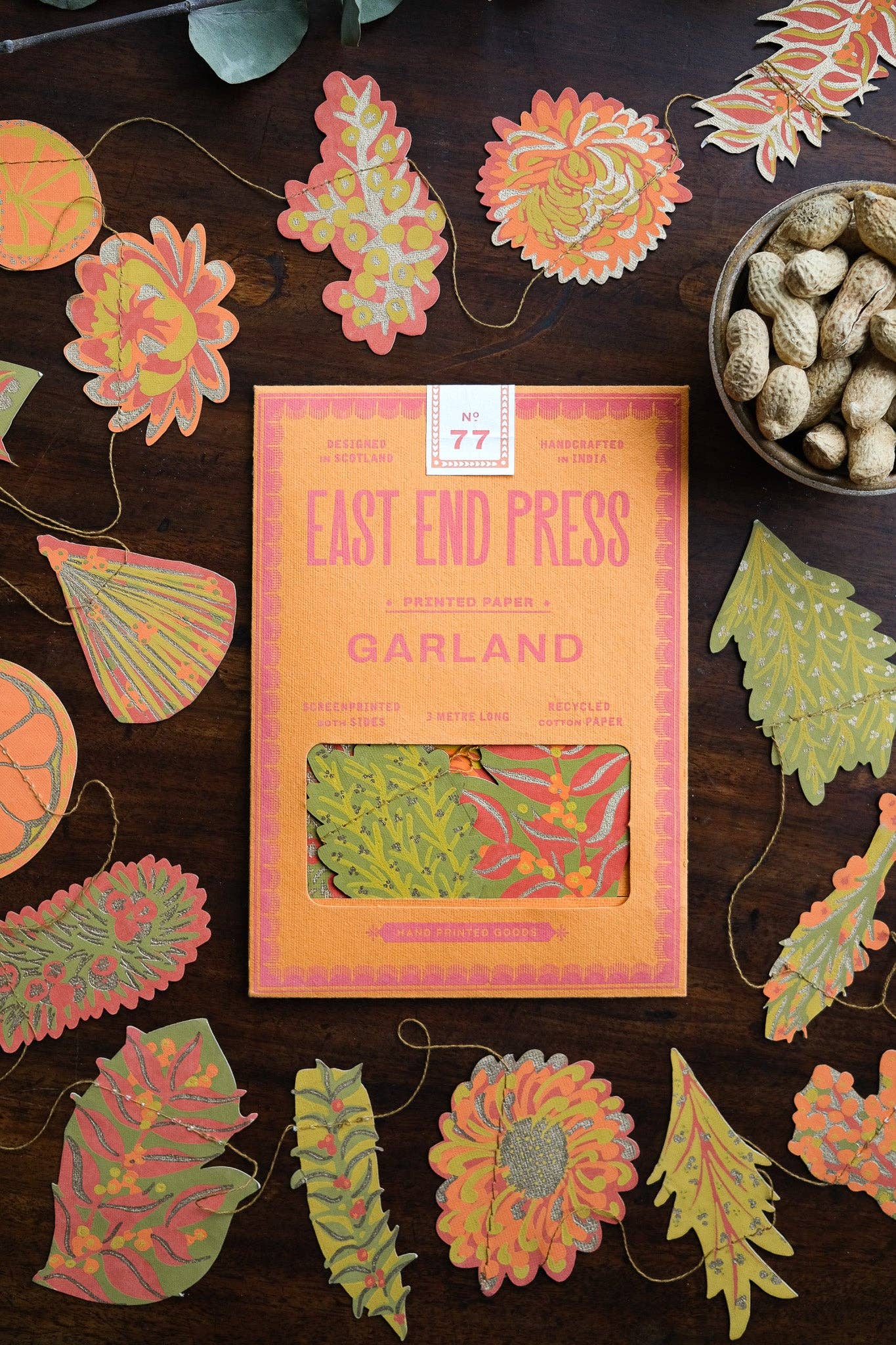 Garland Autumn Blooms Sewn