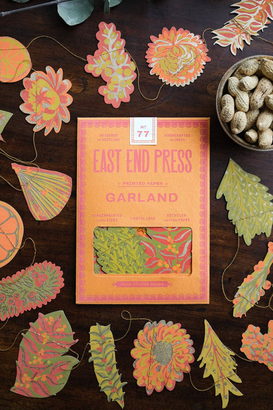 Garland Autumn Blooms Sewn