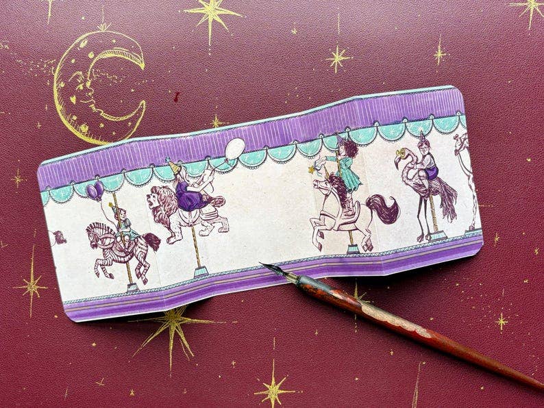 Birthday Merry-go-round Handmade Fold out Card
