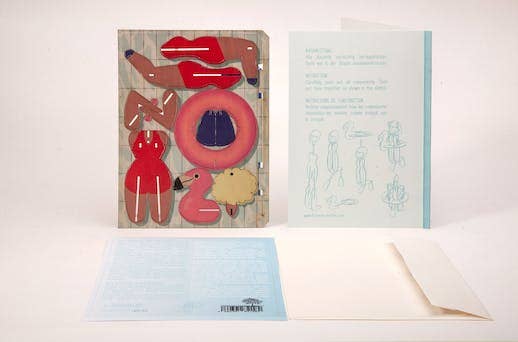 3D puzzle bathing beauty greeting card.