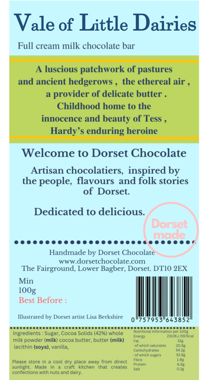 Vale of Little Dairies - a full cream milk chocolate bar