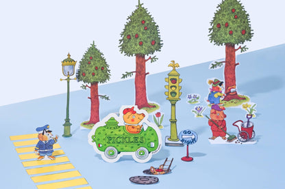 Cheese Mouse Car - Die-cut card by Richard Scarry