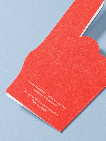 40th Birthday Milestone Card | Foam Finger Die Cut Age Card