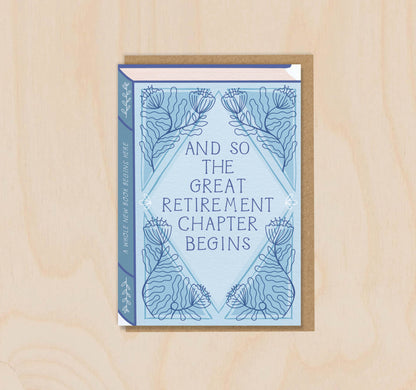 And So the Great Retirement Chapter Begins - Book Card